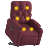 Fauteuil inclinable de massage électrique Rouge bordeaux Tissu