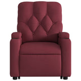 Fauteuil inclinable de massage électrique Rouge bordeaux Tissu