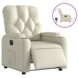 Fauteuil inclinable électrique Crème Similicuir
