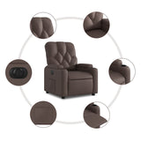 Fauteuil inclinable électrique Marron Similicuir