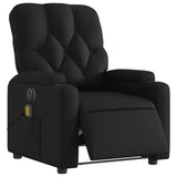 Fauteuil de massage inclinable électrique noir similicuir