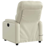 Fauteuil de massage inclinable électrique crème similicuir