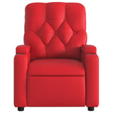 Fauteuil de massage inclinable électrique rouge similicuir