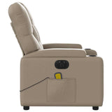 Fauteuil de massage inclinable électrique cappuccino similicuir