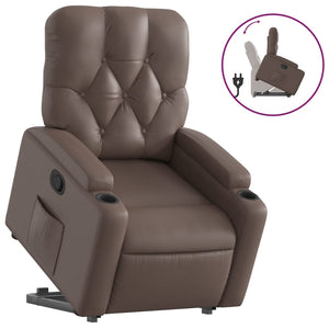 Fauteuil inclinable marron similicuir