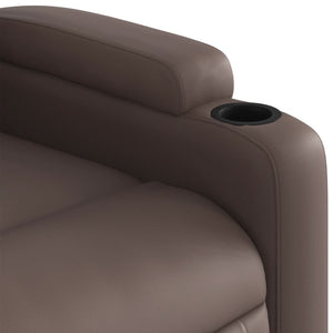 Fauteuil inclinable marron similicuir