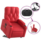 Fauteuil inclinable de massage Rouge Similicuir