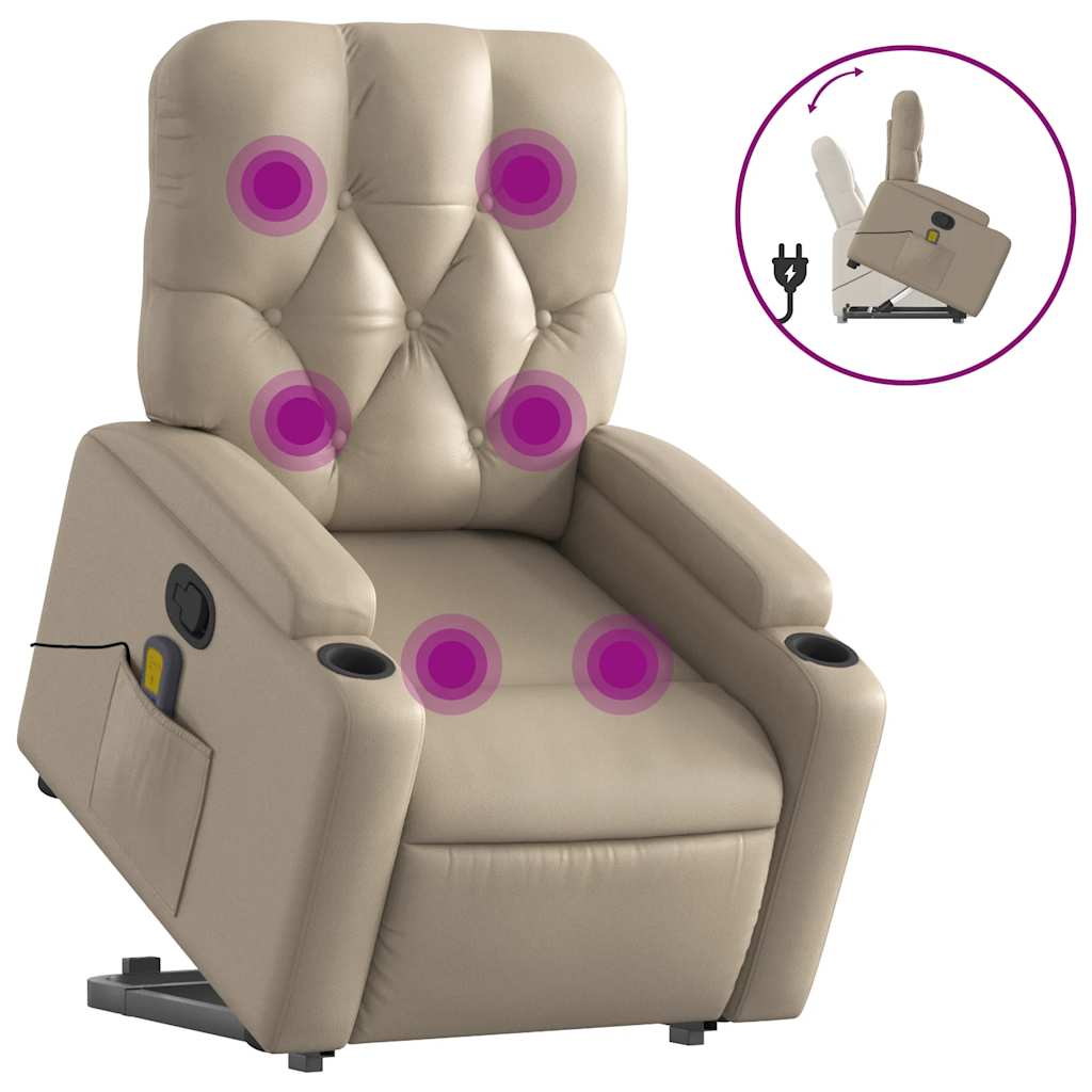 Fauteuil inclinable de massage Cappuccino Similicuir