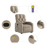 Fauteuil inclinable de massage Cappuccino Similicuir