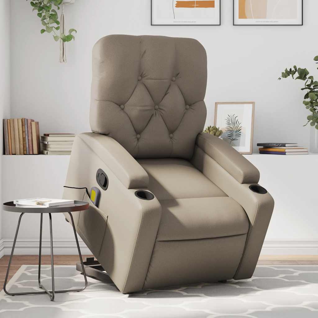 Fauteuil inclinable de massage Cappuccino Similicuir