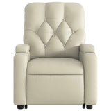 Fauteuil inclinable électrique crème similicuir