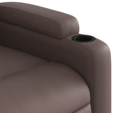 Fauteuil inclinable électrique marron similicuir