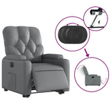 Fauteuil inclinable électrique gris similicuir