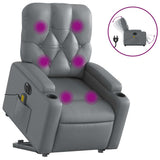 Fauteuil inclinable de massage électrique gris similicuir