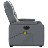 Fauteuil inclinable de massage électrique gris similicuir