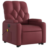 Fauteuil inclinable de massage électrique rouge bordeaux