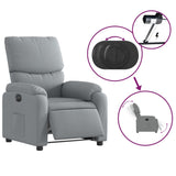 Fauteuil inclinable électrique Gris clair Tissu