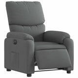 Fauteuil inclinable électrique Gris foncé Tissu