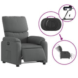 Fauteuil inclinable électrique Gris foncé Tissu