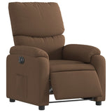 Fauteuil inclinable électrique Marron Tissu