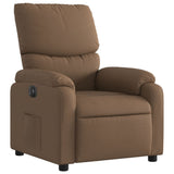 Fauteuil inclinable électrique Marron Tissu