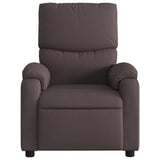Fauteuil inclinable électrique Marron foncé Tissu