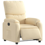 Fauteuil inclinable électrique Crème Tissu