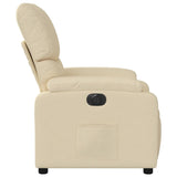 Fauteuil inclinable électrique Crème Tissu