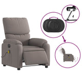 Fauteuil de massage inclinable électrique Taupe Tissu