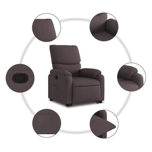Fauteuil inclinable marron foncé tissu
