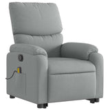 Fauteuil de massage inclinable Gris clair Tissu
