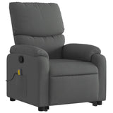 Fauteuil de massage inclinable Gris foncé Tissu