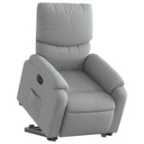 Fauteuil inclinable électrique gris clair tissu