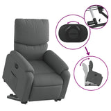 Fauteuil inclinable électrique gris foncé tissu