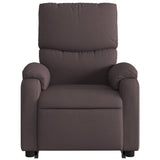 Fauteuil inclinable électrique marron foncé tissu