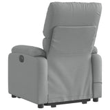 Fauteuil inclinable de massage électrique Gris clair Tissu