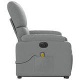 Fauteuil inclinable de massage électrique Gris clair Tissu