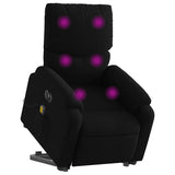 Fauteuil inclinable de massage électrique Noir Tissu
