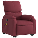 Fauteuil inclinable de massage électrique Rouge bordeaux Tissu