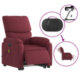 Fauteuil inclinable de massage électrique Rouge bordeaux Tissu