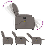 Fauteuil inclinable de massage électrique Taupe Tissu