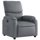Fauteuil inclinable électrique Gris Similicuir