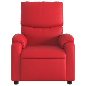 Fauteuil inclinable électrique Rouge Similicuir