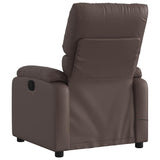 Fauteuil de massage inclinable électrique marron similicuir