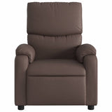 Fauteuil de massage inclinable électrique marron similicuir