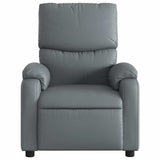 Fauteuil de massage inclinable électrique gris similicuir