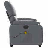 Fauteuil de massage inclinable électrique gris similicuir