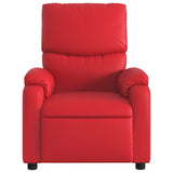 Fauteuil de massage inclinable électrique rouge similicuir