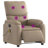 Fauteuil de massage inclinable électrique cappuccino similicuir