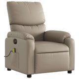 Fauteuil de massage inclinable électrique cappuccino similicuir